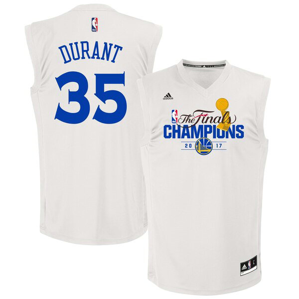 Maillot nba Golden State Warriors adidas Homme Kevin Durant 35 Blanc